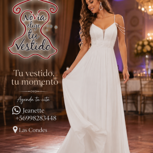 Vestido encaje y gasa talla 42